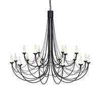 Elstead Lighting Carisbrooke lampe suspendue x60 W noir CB18-BLACK