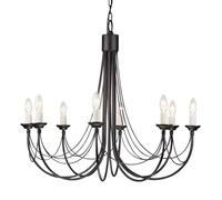 Elstead Lighting Carisbrooke lampe suspendue x60 W noir CB8-BLACK