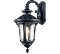 Elstead Lighting – Applique murale extérieure Chicago – Aluminium et verre H 56 cm IP44 E27 Noir