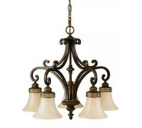 Lustre Lampe Suspendue Plafonnier Lustre Acier Verre D 63,5 CM 5 à Flammes