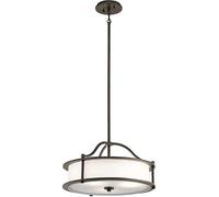 Elstead Lighting Emory lampe suspendue 3x60 W marron KL-EMORY-P-S-OZ