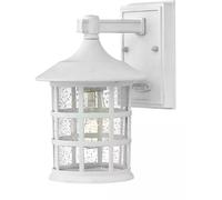Applique murale d'extérieur en verre IP44 blanche, applique murale d'extérieur H 23,8 cm