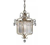 Lampe suspension plafonnier suspension cristaux verre miroir verre D 26,7 cm
