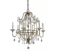 Elstead Lighting Gianna lampe suspendue 6x60 W argenté FE-GIANNA6