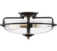 Elstead Lighting Griffin plafonnier 3x60 W laiton-marron QZ-GRIFFIN-F-C-PNAB