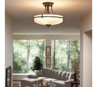 Elstead Lighting Griffin plafonnier 4x60 W marron QZ-GRIFFIN-SFM-PN