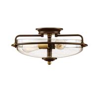 Elstead Lighting Griffin plafonnier 3x60 W laiton-marron QZ-GRIFFIN-F-C-PNAB