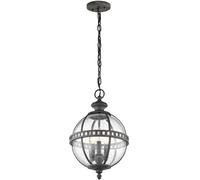 Elstead Lighting Halleron lampe suspendue 3x40 W gris-marron KL-HALLERON-8M
