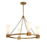 Elstead Lighting Kristy lampe suspendue 4x40 W doré-opale KRISTY4-DG-OPAL
