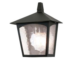 Elstead Lighting Lampe Murale Extérieure Noir IP23, Lanterne, Alu/Verre, 28 cm [EEK: Non noté]