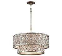 Elstead Lighting Lucia lampe suspendue 6x60 W argenté FE-LUCIA-P-E-2TR