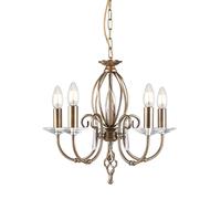 Elstead Lighting Aegean lampe suspendue 5x60 W laiton AG5-AGED-BRASS