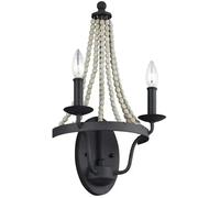Elstead Lighting Applique murale Nori FE-NORI2-DWZ 2x40 W bois