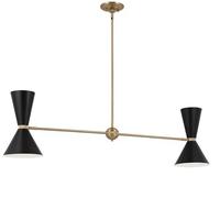 Elstead Lighting Phix lampe suspendue 4x40 W noir-marron KL-PHIX-2-LINEAR-CBB