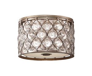 Elstead Lighting Plafonnier Design Cristal Acier Ø 31,1 cm 2x E27 Argent