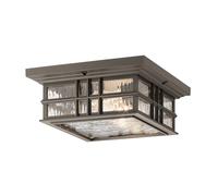 Elstead Lighting Plafonnier Extérieur Encastré Verre Bronze 30,5x30,5 IP44 E27 [EEK: Nicht bewertet]
