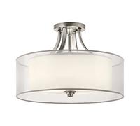 Elstead lighting plafonnier Lacey - Gris