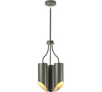 Elstead Lighting Quinto lampe suspendue 3x8 W gris/cendre-nickel QUINTO3-GPN