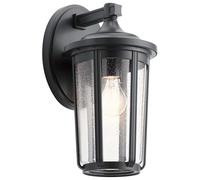 Elstead Lighting Wandleuchte Extérieure IP44 Aluminium Verre Noir 37,1 cm E27