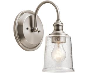 Elstead Lighting Waverly applique murale 1x60 W gris KL-WAVERLY1-CLP