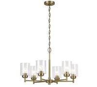 Elstead Lighting Winslow lampe suspendue 6x60 W laiton-transparent KL-WINSLOW6-NBR