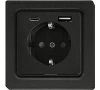 Eltako Schutzkontakt-Steckdose anthrazit matt DSS55E+USB C-am (30055900)