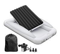 ELTOW Matelas Gonflable pour Enfant avec côtés, lit de Voyage Gonflable pour Tout-Petits avec Pare-Chocs de sécurité pour Voyage, Ensemble Complet de Matelas pneumatique pour Enfants avec Pompe à