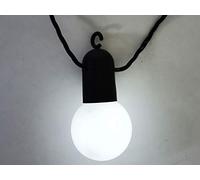 elume Guinguette lumineuse raccordable 18m, LED blanc pur, 30 boules blanches