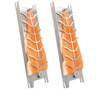 eluno Lot de 2 supports XXL pour saumon à la flamme en acier inoxydable, rotatifs à 180° et réglables sur 5 angles d'inclinaison