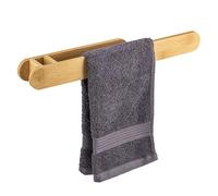 eluno Porte-serviettes en bambou au design naturel, barre à serviettes idéale pour la cuisine et la salle de bain, convient pour les serviettes, les serviettes d'invité et les torchons de cuisine, à