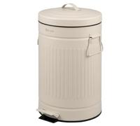 eluno Poubelle de Cuisine Vintage à pédale avec Seau intérieur Amovible en Plastique Noir 12 l (Beige)