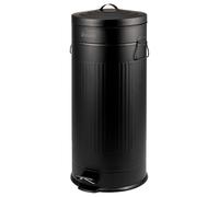 eluno Poubelle VINTAGE, poubelle à pédale, capacité 30 litres en métal noir