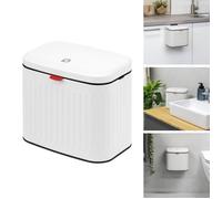 eluno Poubelle, poubelle de cuisine et de salle de bain 3 litres, blanc