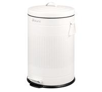 eluno Poubelle VINTAGE, poubelle à pédale, capacité 20 litres en métal blanc
