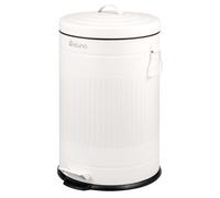 eluno Poubelle VINTAGE, poubelle à pédale, capacité 20 litres en métal blanc