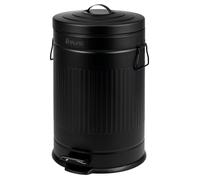eluno Poubelle VINTAGE, poubelle à pédale, capacité 20 litres en métal noir