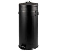 eluno Poubelle VINTAGE, poubelle à pédale, capacité 30 litres en métal noir