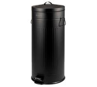 eluno Poubelle VINTAGE, poubelle à pédale, capacité 30 litres en métal noir
