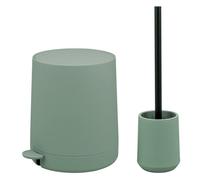 eluno Set de salle de bain TESERO 2pcs. comprenant 1x seau à cosmétique 4 litres et 1x garniture WC en plastique en verte