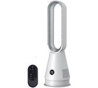 ELVANZA Ventilateur colonne sans pales - 8 vitesses - Oscillation 80° - Silencieux 30 dB - Blanc Blanc