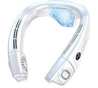 ELVANZA Ventilateur tour de cou Turbine AR 11h autonomie Blanc Blanc