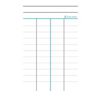 ELVE 100 FICHES BIBLIOTHEQUE BRIST.125X75 "4 COLONNES" - blanc