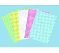 ELVE 100 FICHES BRISTOL 148X210 - Quadrillé 5/5 - ROSE - A5