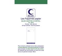 Elve 2213 bloc maitre d'hotel carnet autocopiant 163 x 96 50 tripli numerotes lot de 10