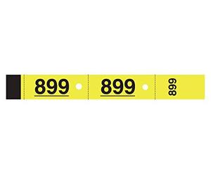 Elve 33532 Bloc Piqué Vestiaire 3 Coupons Perforés Détachables Numérotés 1-1000 Papier Jaune