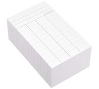 Elve 97539 Fiche bibliothèque 75x125 mm 4 colonnes Blanc 1000 pièces