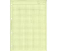 ELVE Lot de 5 BLOCs AUDIT quadrillé 5/5 EN-TETE R×V× 297X210 80 Papier. VERT