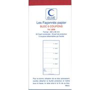 ELVE BLOC brasserie 5 COUPONS 96X200 50 Feuillets Dupli Lot de 10