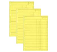 Elve Lot De 3 Blocs Audit 3 Colonnes + Entête 297x210 80 Pages Jaune