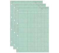 Elve Lot De 3 Blocs Audit 6 Colonnes + Entête 297x210 80 Pages Bleu